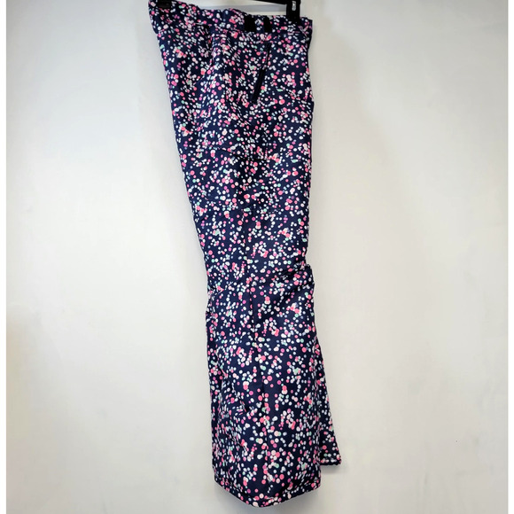 New Roebuck & Co Snow Pants Girls Large 14 Navy Blazer Water Resistant Dots - Picture 5 of 16